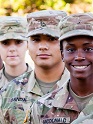 Three soldiers in uniform